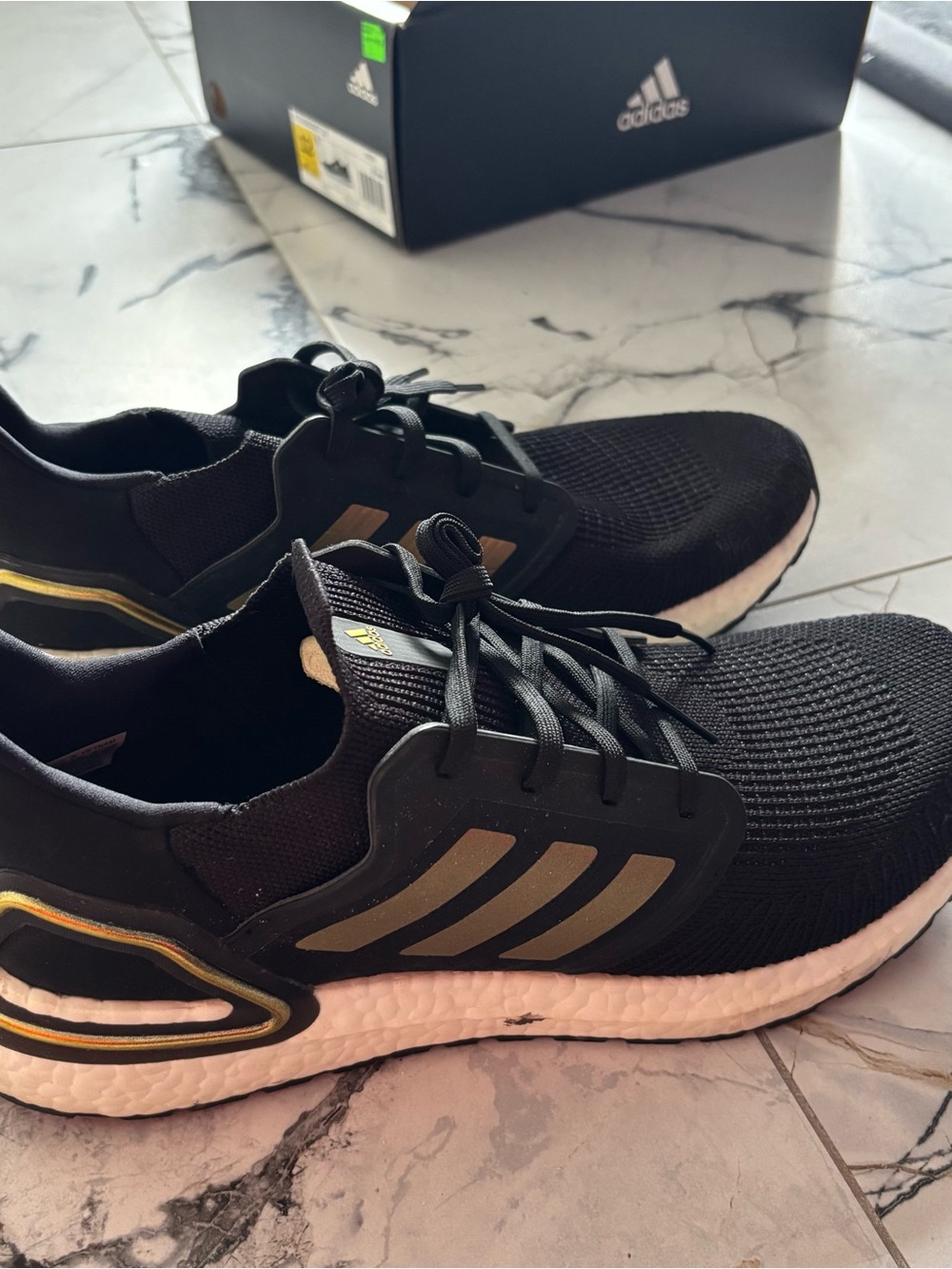 adidas Men’s Black and White Running Sneakers